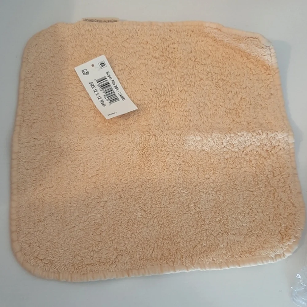 **Abyss and Habidecor Super Pile Washcloths Set of 2 Camel
